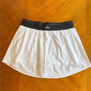 ALO Yoga White Skirt with Black Waistband